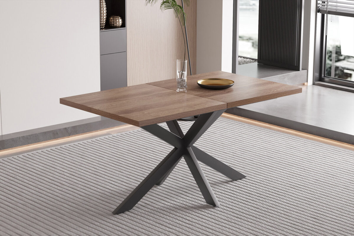 Uitschuifbare eettafel Santorini 160-200 cm donkerbruin – foto 2