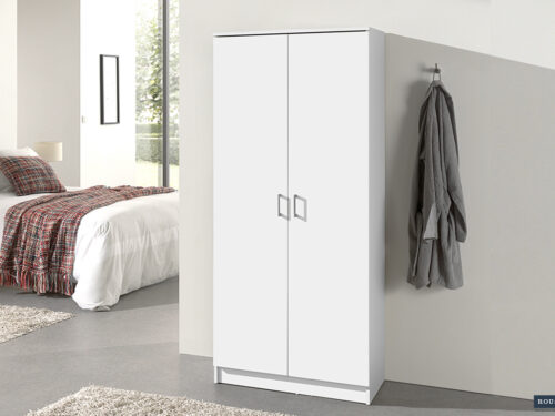 Opbergkast Breda 2-deurs 80 cm wit Scandinavisch