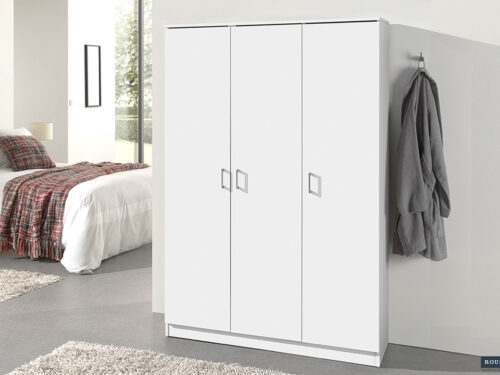 Opbergkast Breda 3-deurs 120 cm wit Scandinavisch
