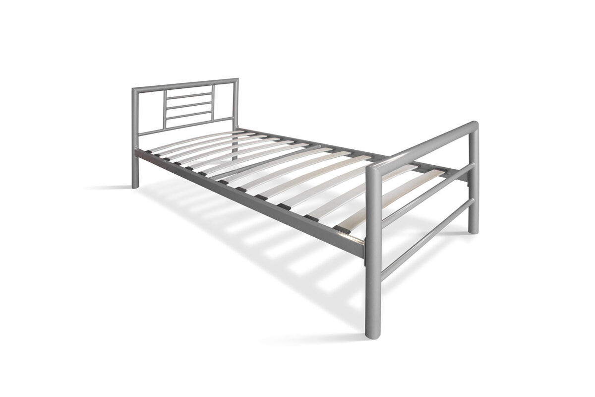 Bed Leiden 90x200 grijs metaal Industrieel – foto 6