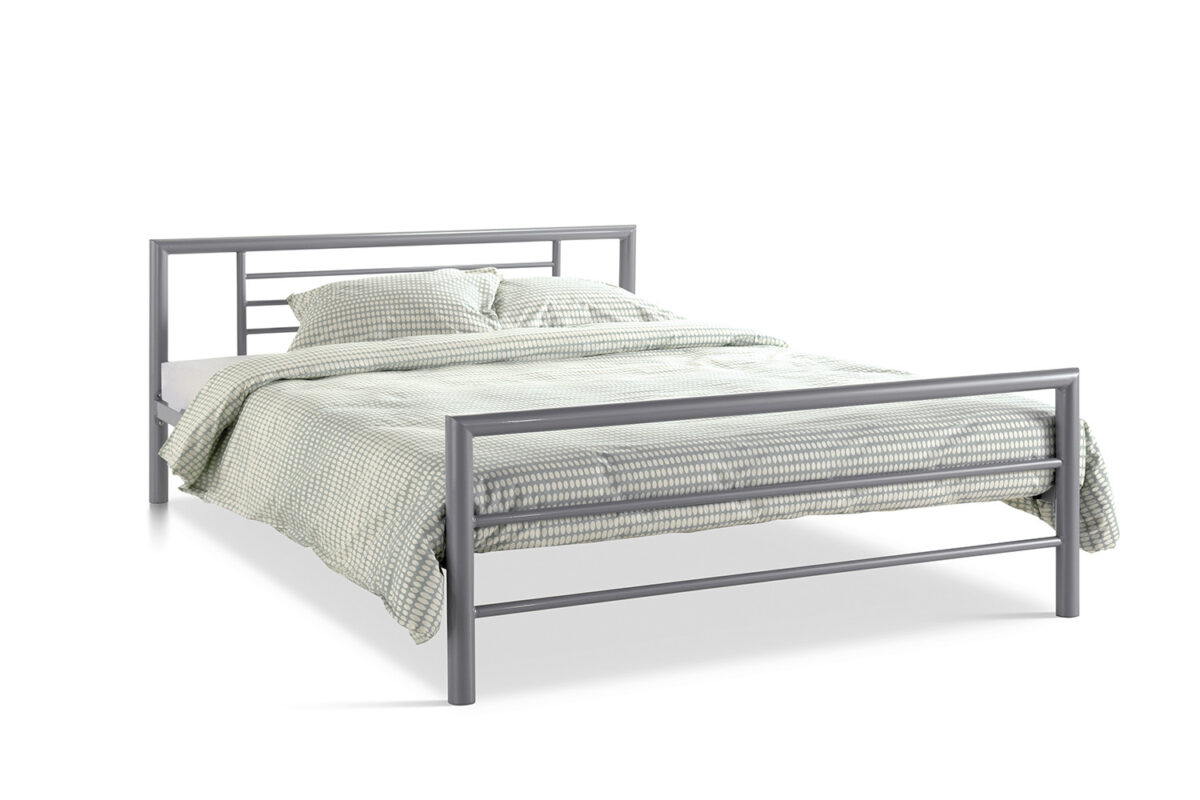 Bed Leiden 160x200 grijs metaal Industrieel – foto 5