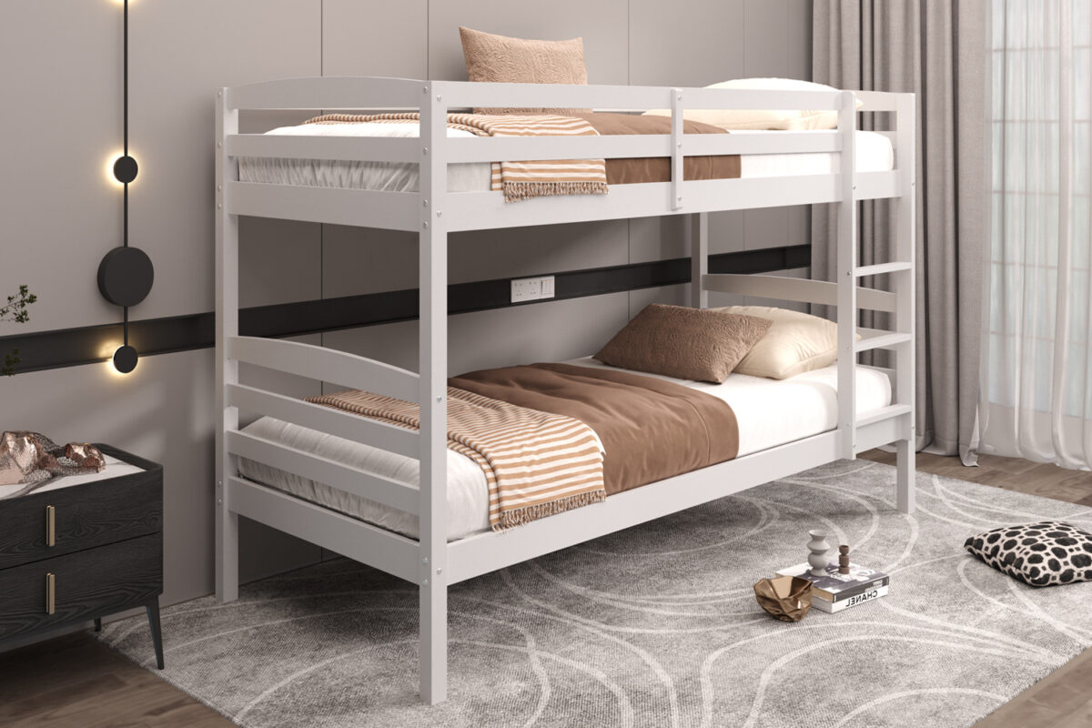 Stapelbed Kopenhagen 90x200 splitsbaar wit Scandinavisch