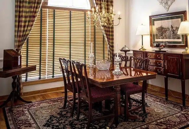 dining room, table, chairs