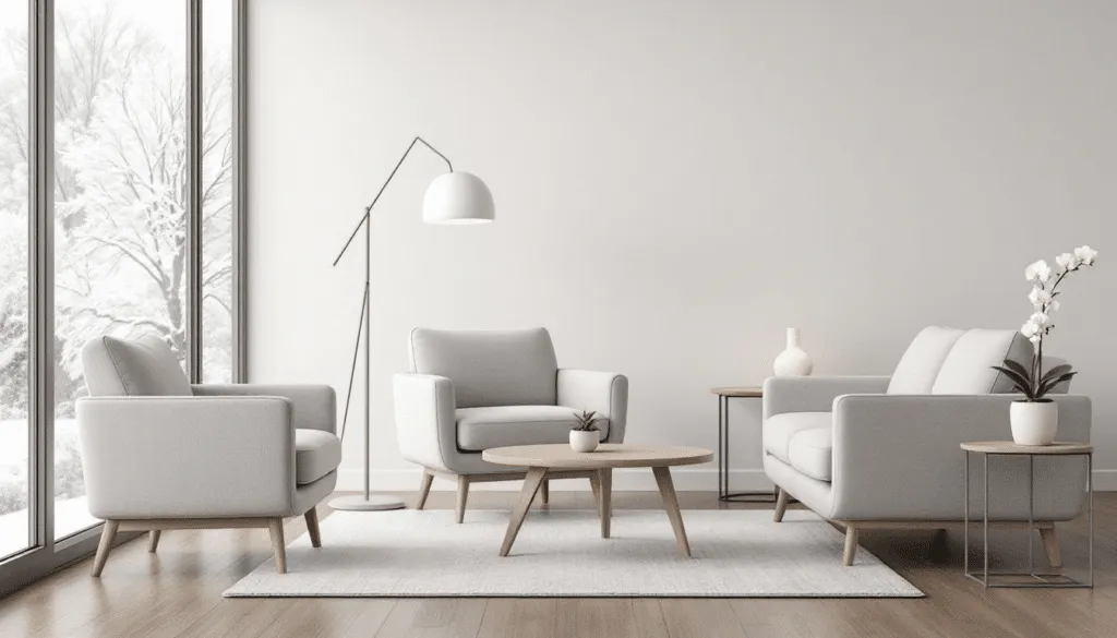 Verschillende soorten stoelen in een interieur.