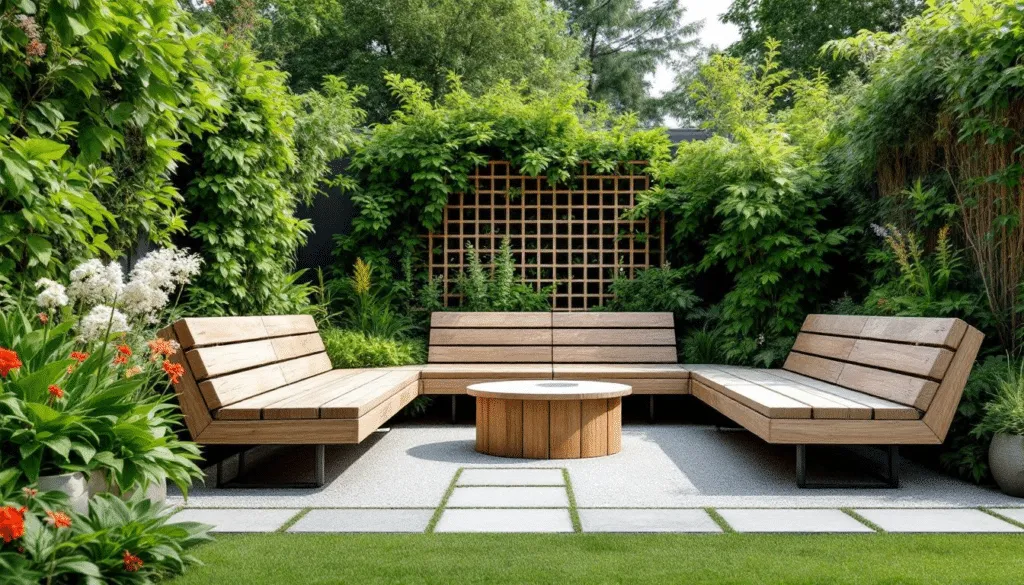 Een set klapstoelen in een tuinsetting, ideaal voor extra zitruimte.
