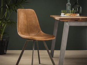 Cognac eetkamerstoelen