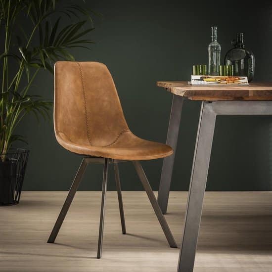 Cognac eetkamerstoelen