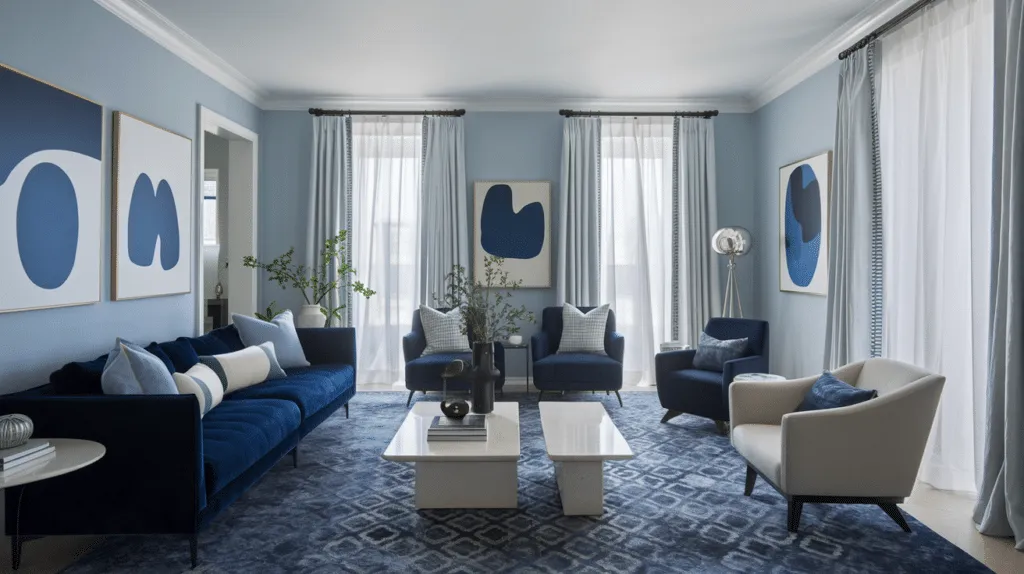 Blauwe stijl