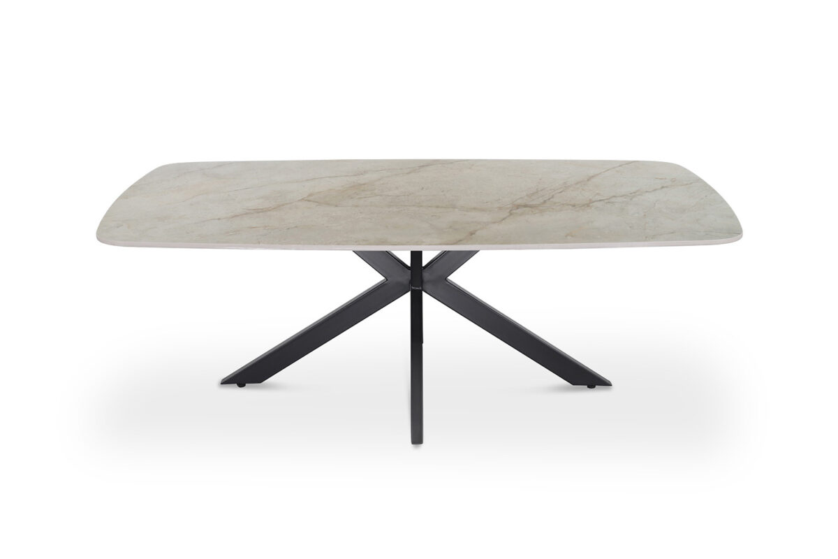 Salontafel Firenze Deens ovaal 130 cm steen beige Industrieel – foto 3