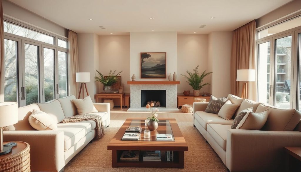Beige woonkamer sfeer