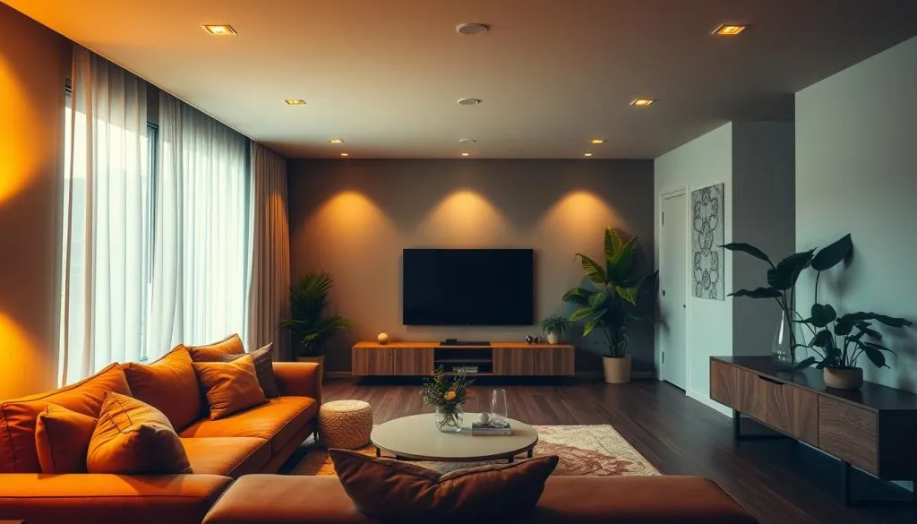 Verlichting en kleur in interieur