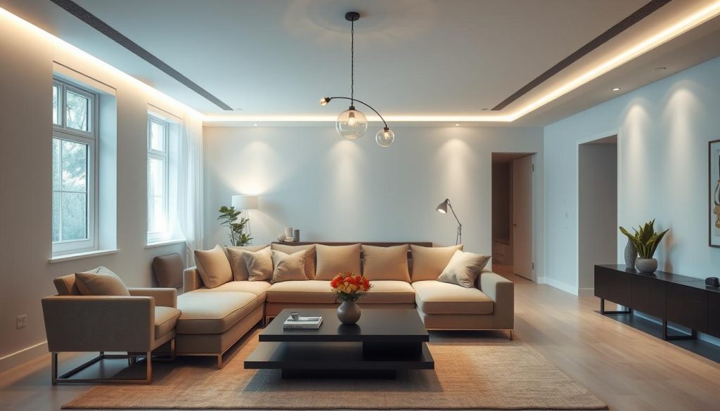 lichtplan in modern interieur