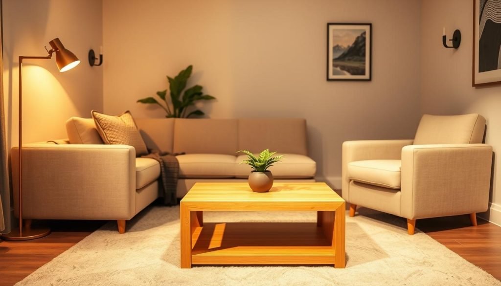 salontafel in compacte ruimte