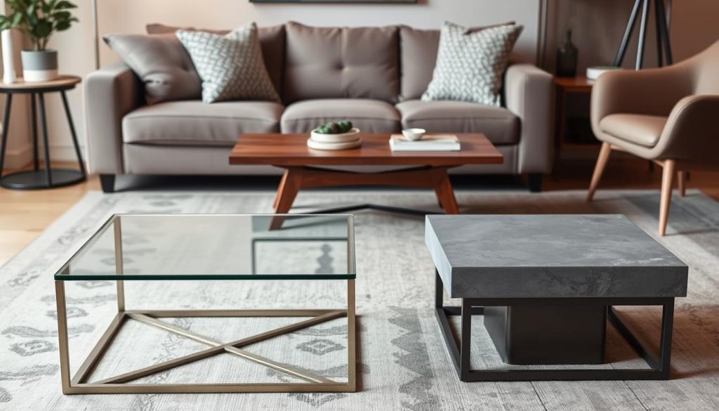 salontafel stijlen en materialen