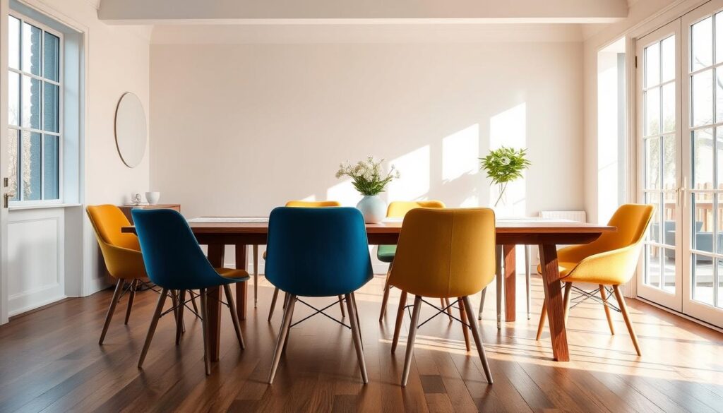 gekleurde eetkamerstoelen set