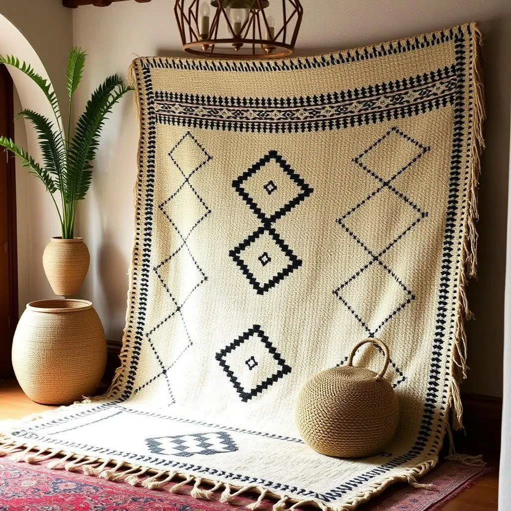 Authentiek Berber tapijt met traditionele patronen