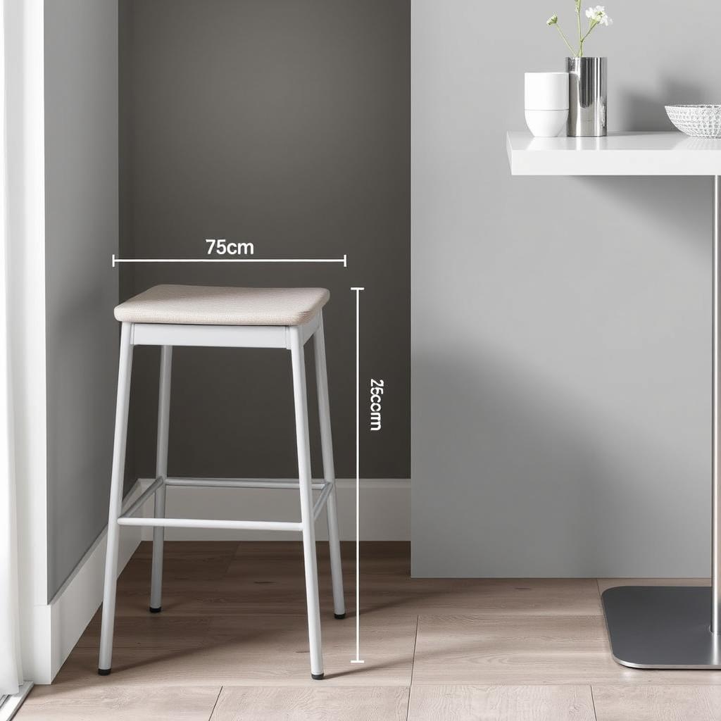 Barkruk met zithoogte van 75 cm voor hoge bartafels Barkruk met zithoogte van 75 cm voor hoge bartafels