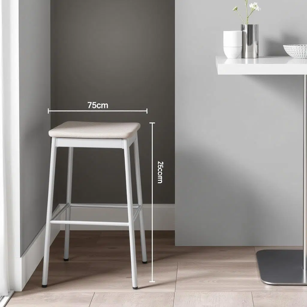 Barkruk met zithoogte van 75 cm voor hoge bartafels Barkruk met zithoogte van 75 cm voor hoge bartafels