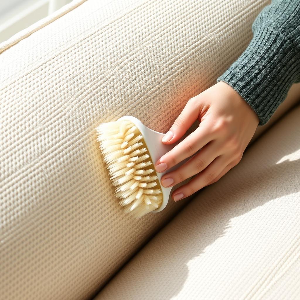 Borstelen van bouclé stof met zachte kledingborstel Borstelen van bouclé stof met zachte kledingborstel