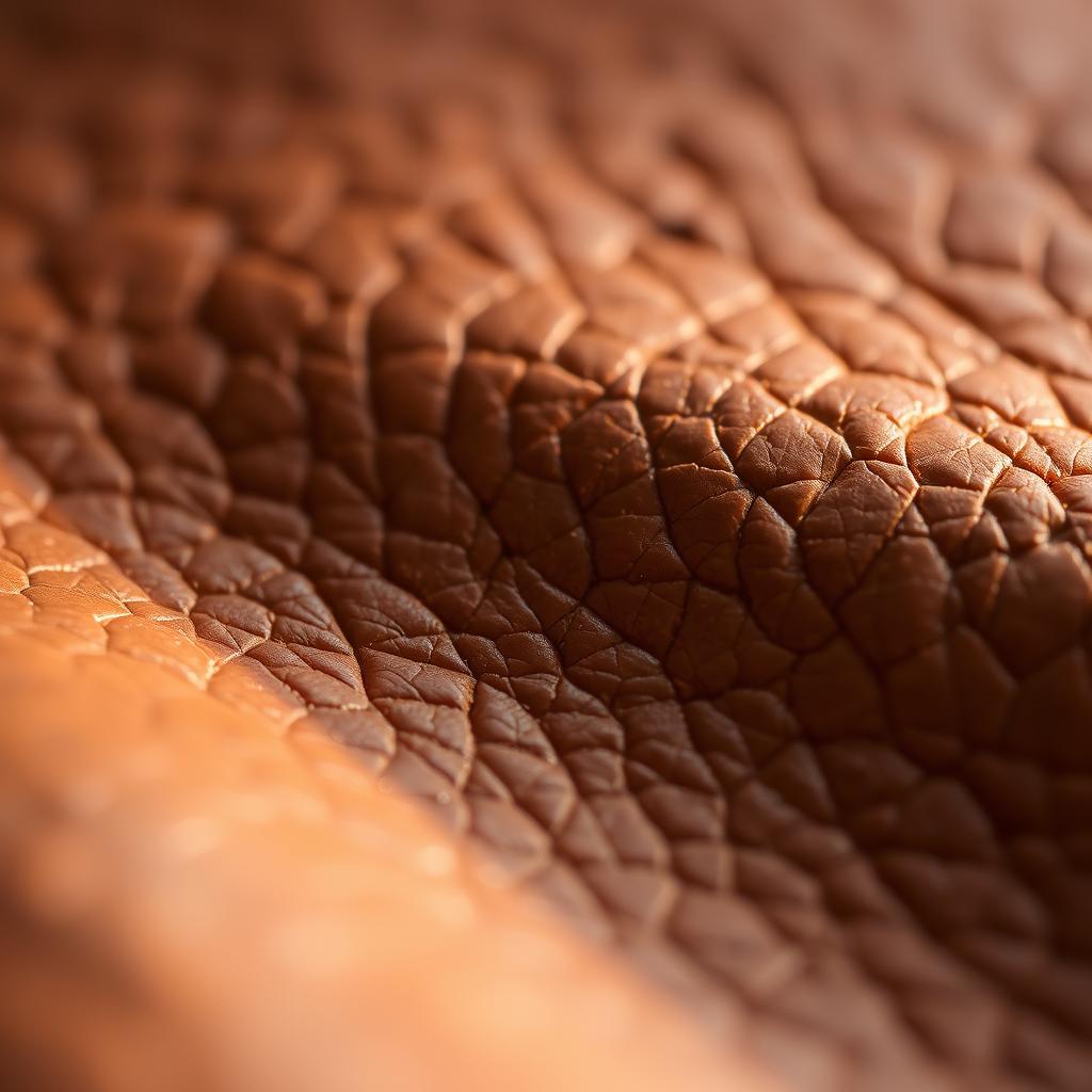 Close-up van anilineleer op een eetkamerstoel