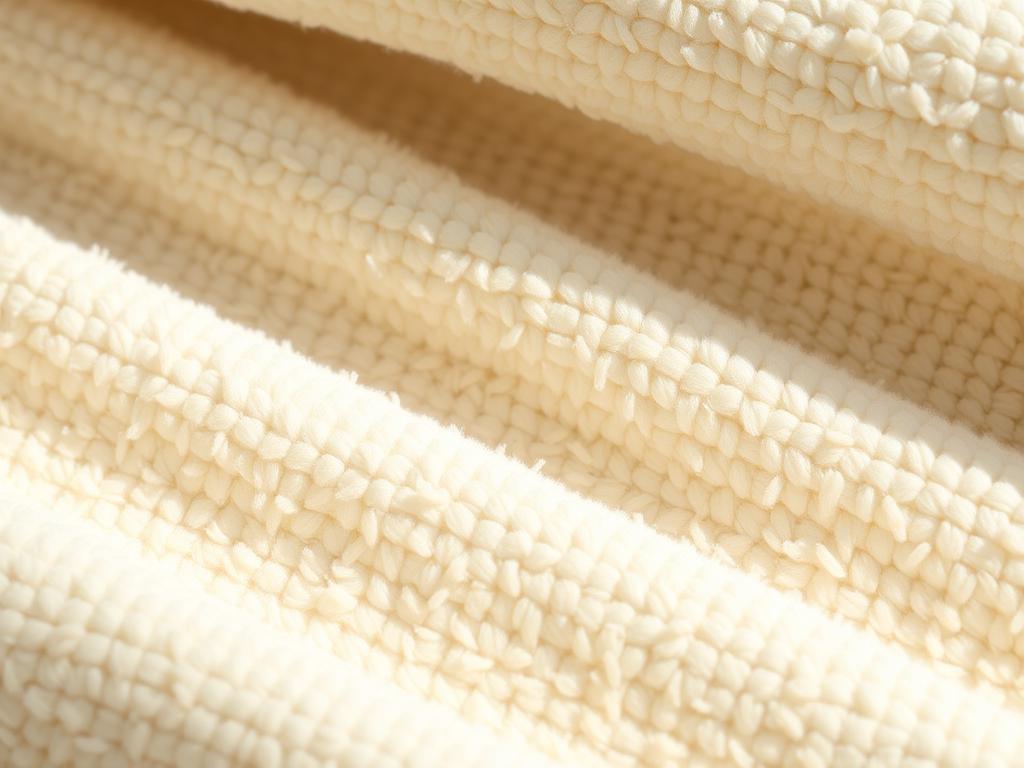 Close-up van chenille stof als alternatief voor boucle, met zichtbare zachte, fluweelachtige structuur Close-up van chenille stof als alternatief voor boucle, met zichtbare zachte, fluweelachtige structuur