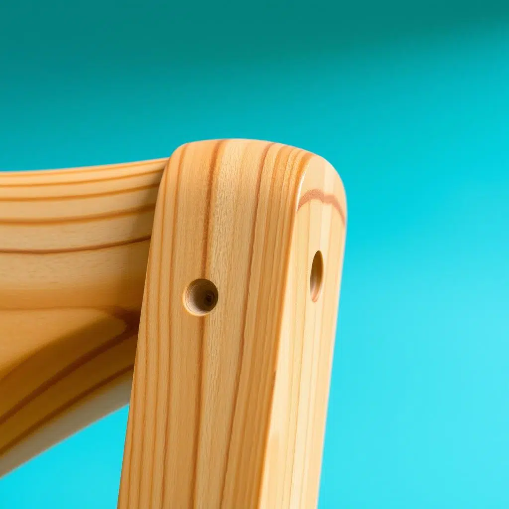 Close-up van een kwaliteitsvolle houtverbinding in een eetkamerstoel, toont hoe goede constructie de levensduur van eetkamerstoelen verlengt Close-up van een kwaliteitsvolle houtverbinding in een eetkamerstoel, toont hoe goede constructie de levensduur van eetkamerstoelen verlengt