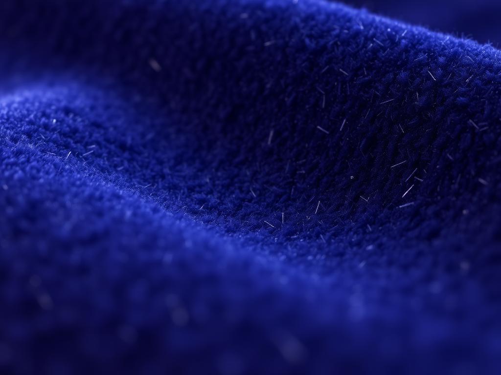 Close-up van fluweel stof met zichtbare haartjes en glans