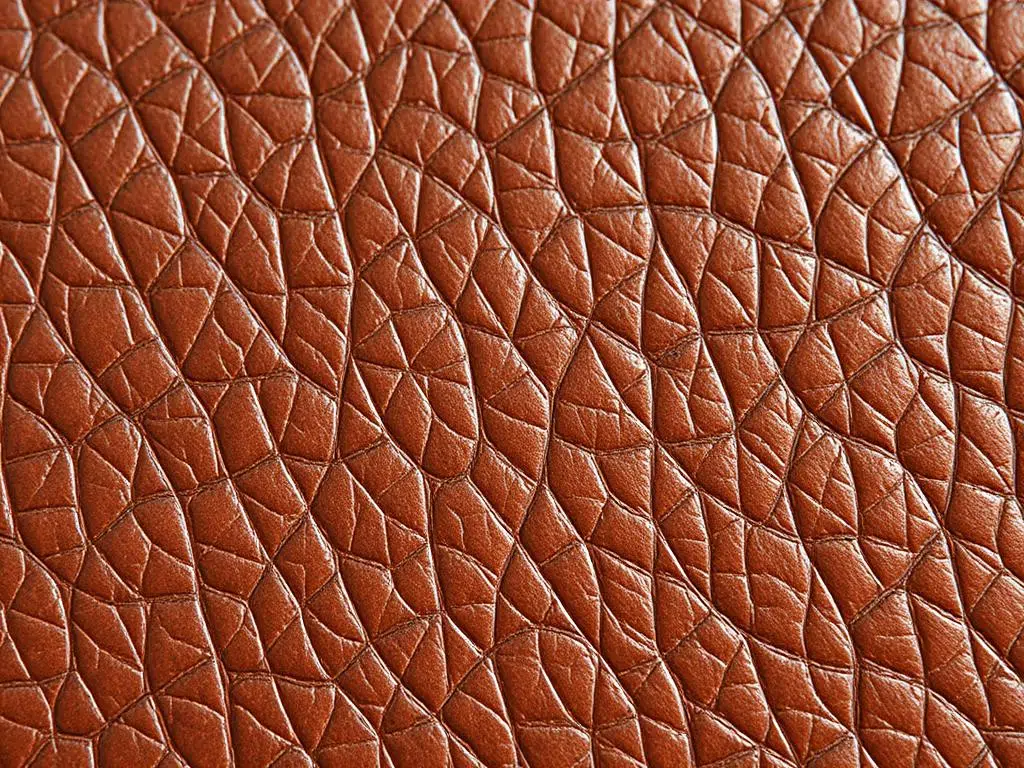Close-up van semi-aniline leer textuur Close-up van semi-aniline leer textuur