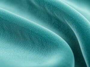 Close-up van velvet stof die de karakteristieke pool en glans toont