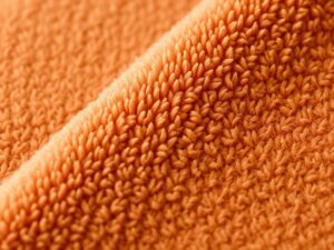 Close-up van velvet stof die de karakteristieke pool en textuur toont