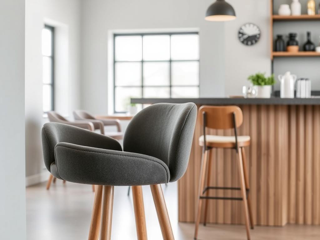 Comfortabele kruk met rugleuning voor langdurig zitten Comfortabele kruk met rugleuning voor langdurig zitten