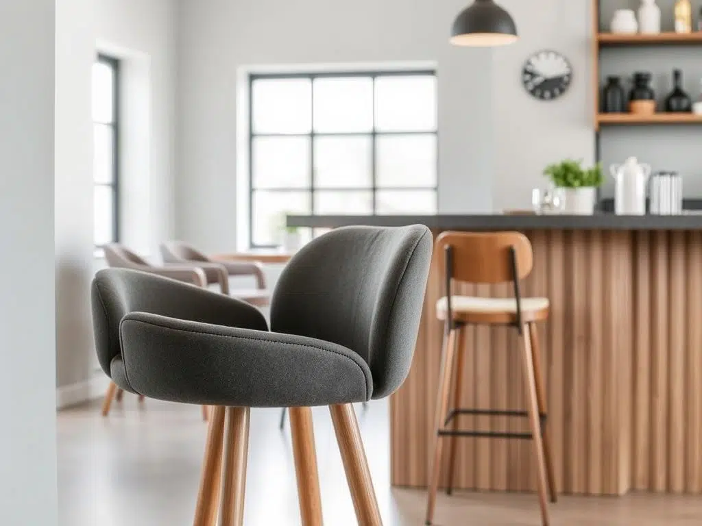 Comfortabele kruk met rugleuning voor langdurig zitten Comfortabele kruk met rugleuning voor langdurig zitten