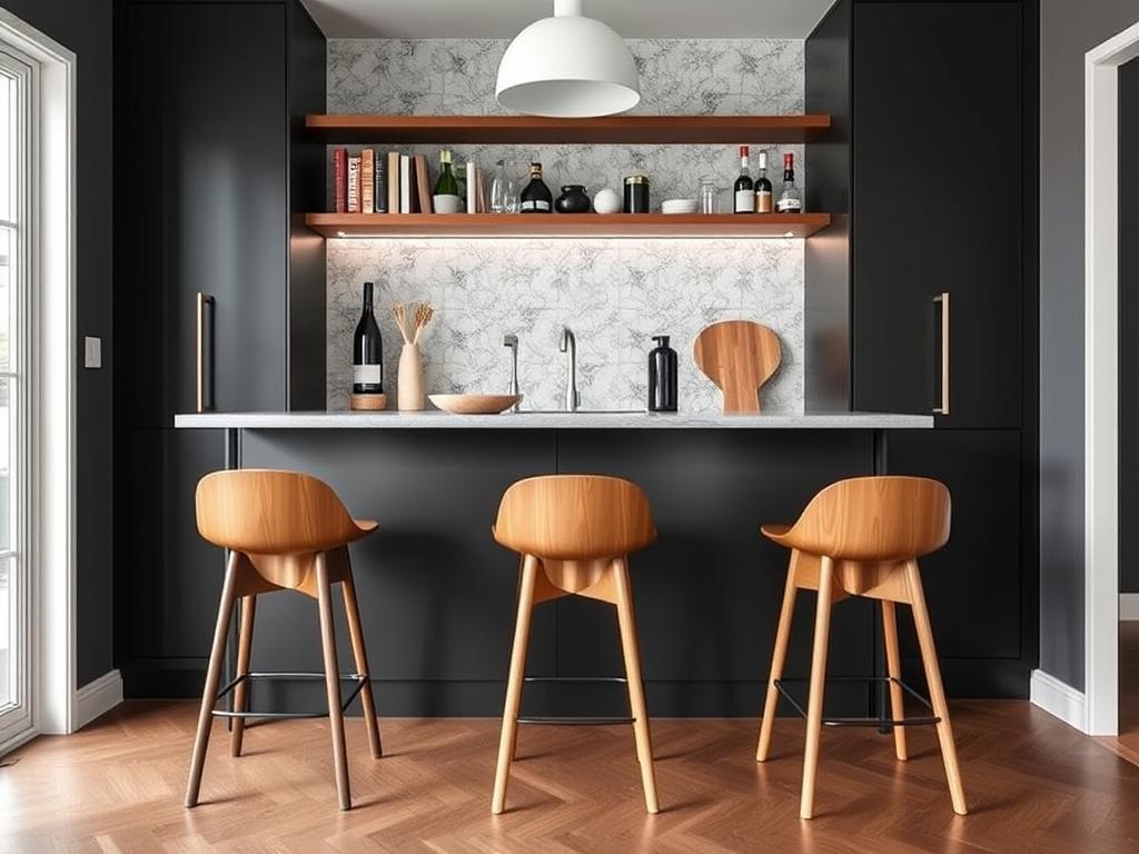 Compacte barkruk die perfect is voor kleine ruimtes Compacte barkruk die perfect is voor kleine ruimtes