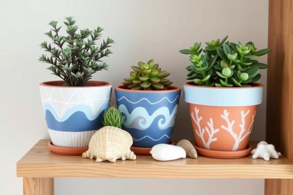 DIY beschilderde terracotta potten