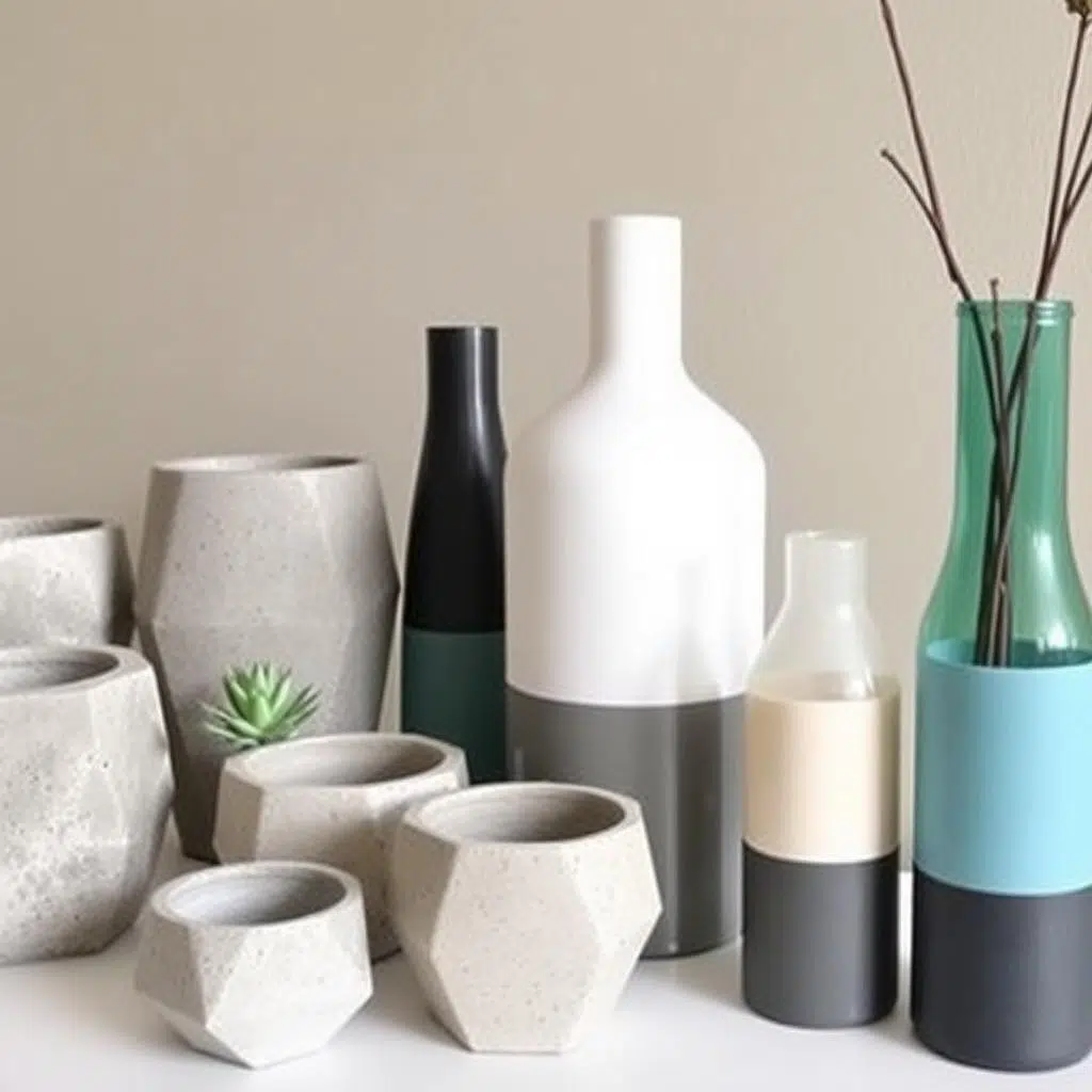 DIY betonnen plantenpotten en dip-dye vazen als moderne decoratie-elementen