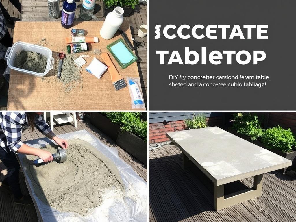 DIY betonnen tafelblad voor tuintafel voor buiten op een Nederlands terras DIY betonnen tafelblad voor tuintafel voor buiten op een Nederlands terras