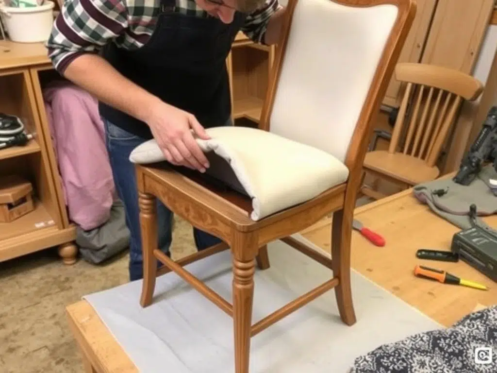 DIY elementen bij het opnieuw bekleden van eetkamerstoelen DIY elementen bij het opnieuw bekleden van eetkamerstoelen