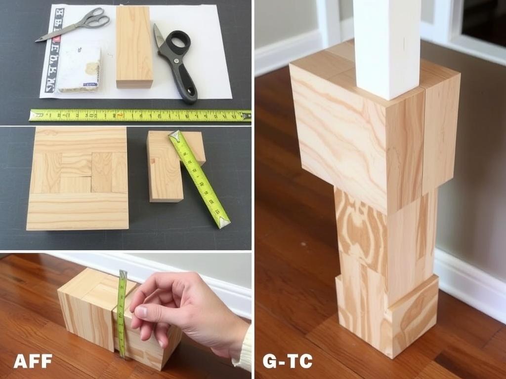 DIY houten blokken om eetkamerstoelen te verhogen DIY houten blokken om eetkamerstoelen te verhogen