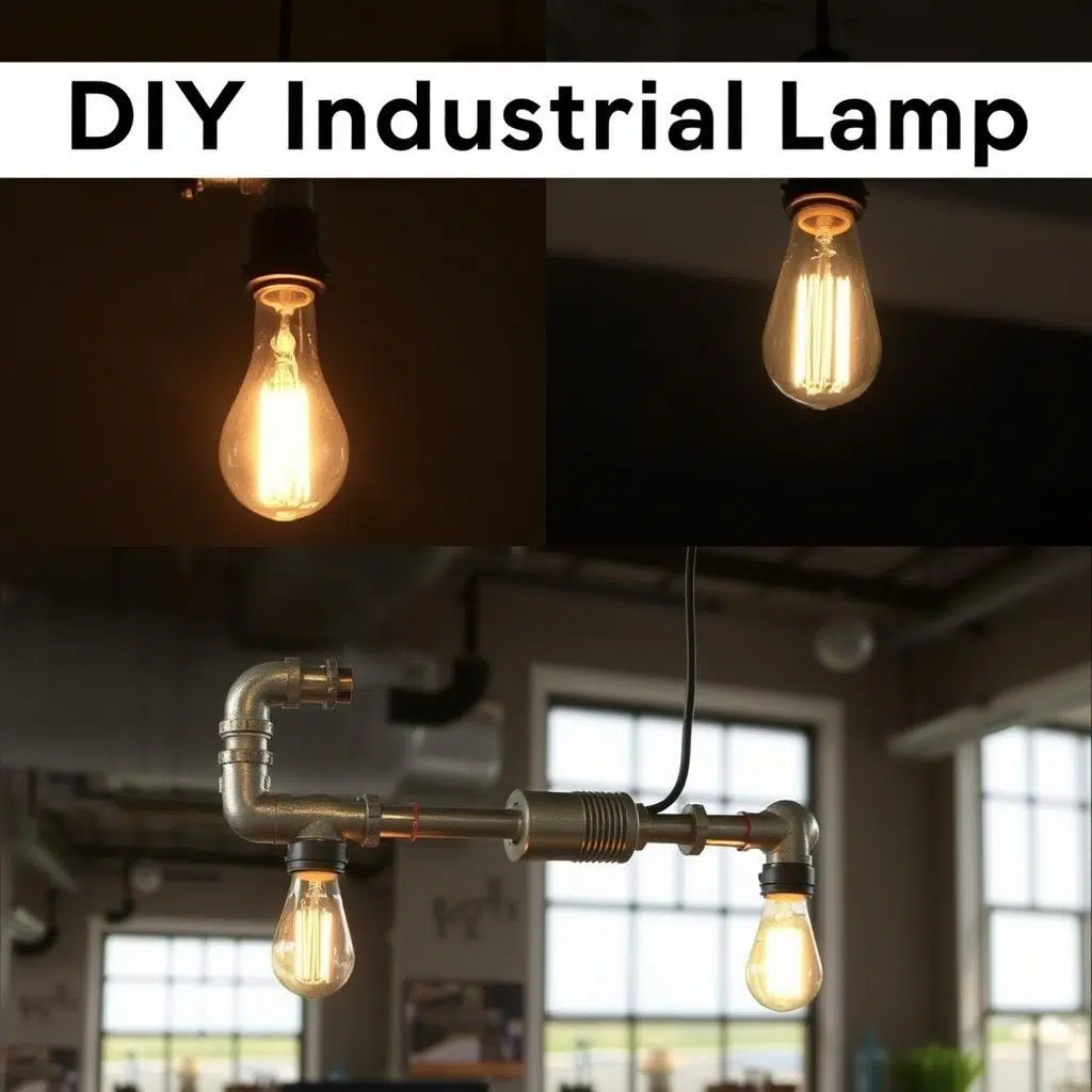 DIY industriële lamp van metalen buizen