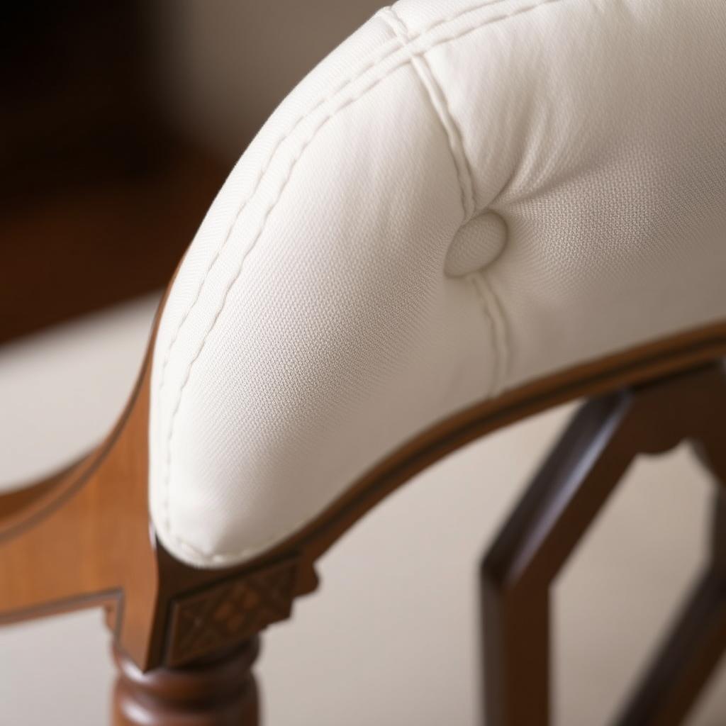 Decoratieve details op een carver eetkamerstoel Decoratieve details op een carver eetkamerstoel