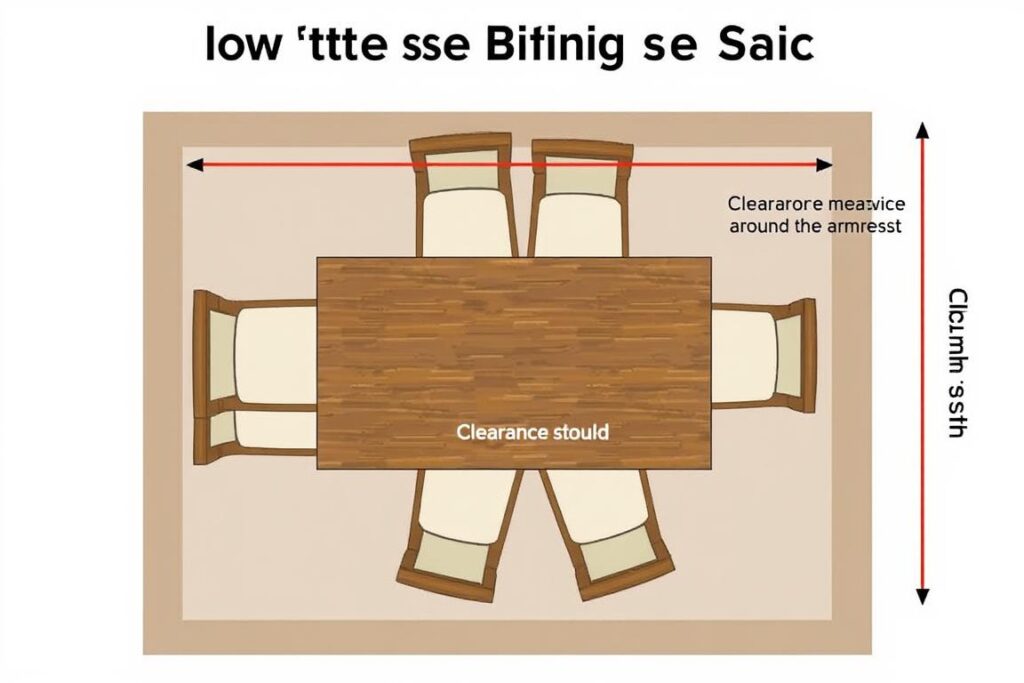 Diagram van meetpunten voor armstoel en eettafel Diagram van meetpunten voor armstoel en eettafel