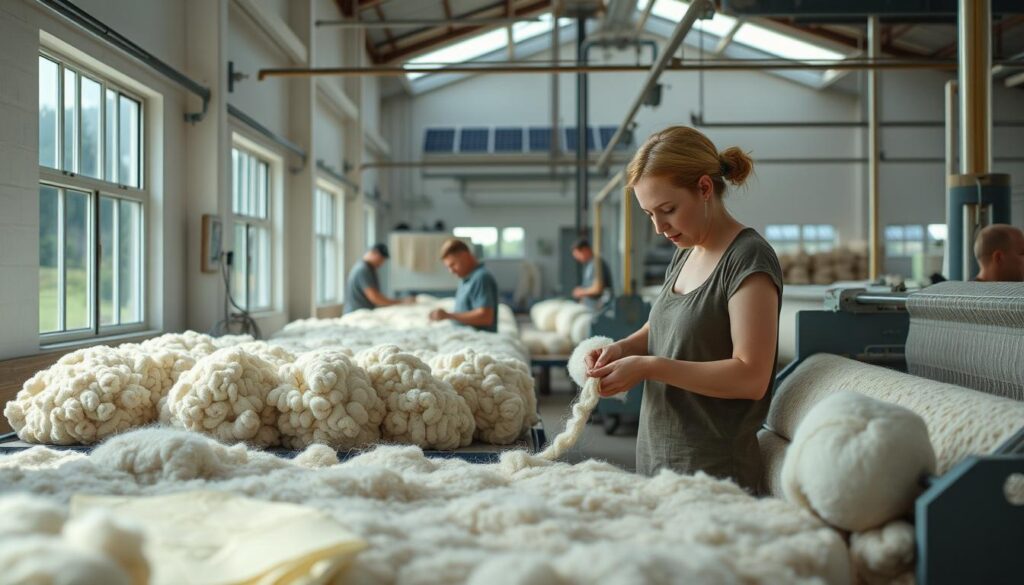 Duurzame productie van boucle stoffen met natuurlijke materialen Duurzame productie van boucle stoffen met natuurlijke materialen