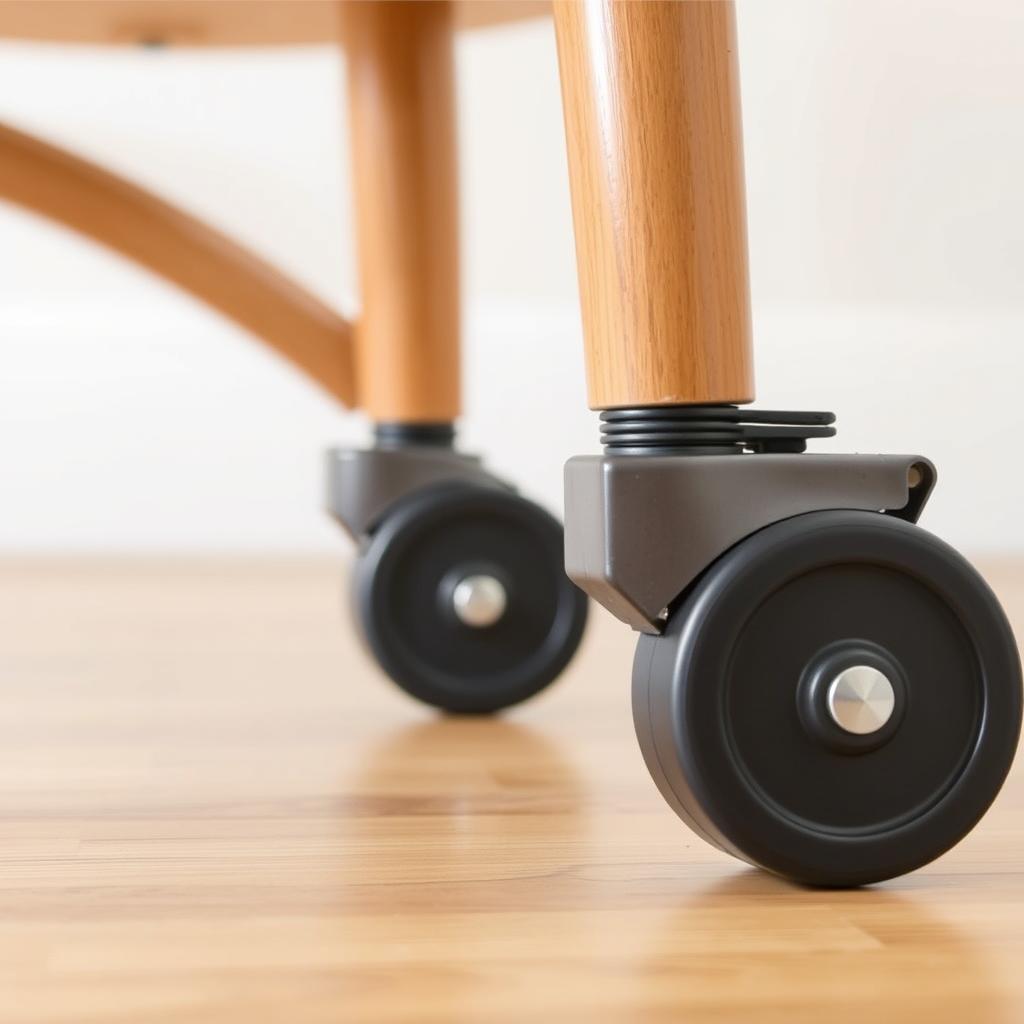 Eetkamerstoel wielen met zachte rubberen loopvlak voor bescherming van houten vloeren Eetkamerstoel wielen met zachte rubberen loopvlak voor bescherming van houten vloeren