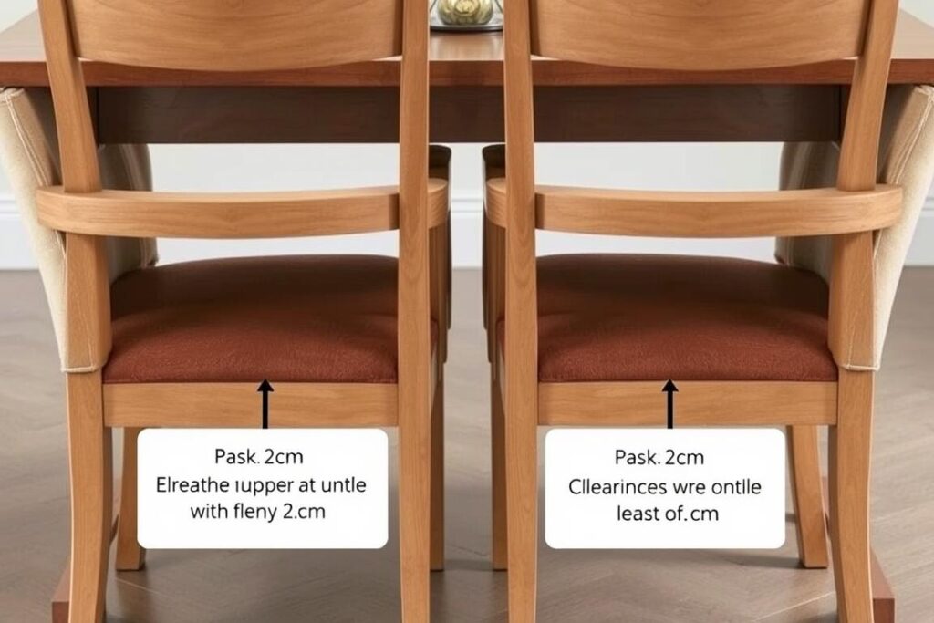 Eetkamerstoelen met armleuningen bij een eettafel van 78 cm Eetkamerstoelen met armleuningen bij een eettafel van 78 cm