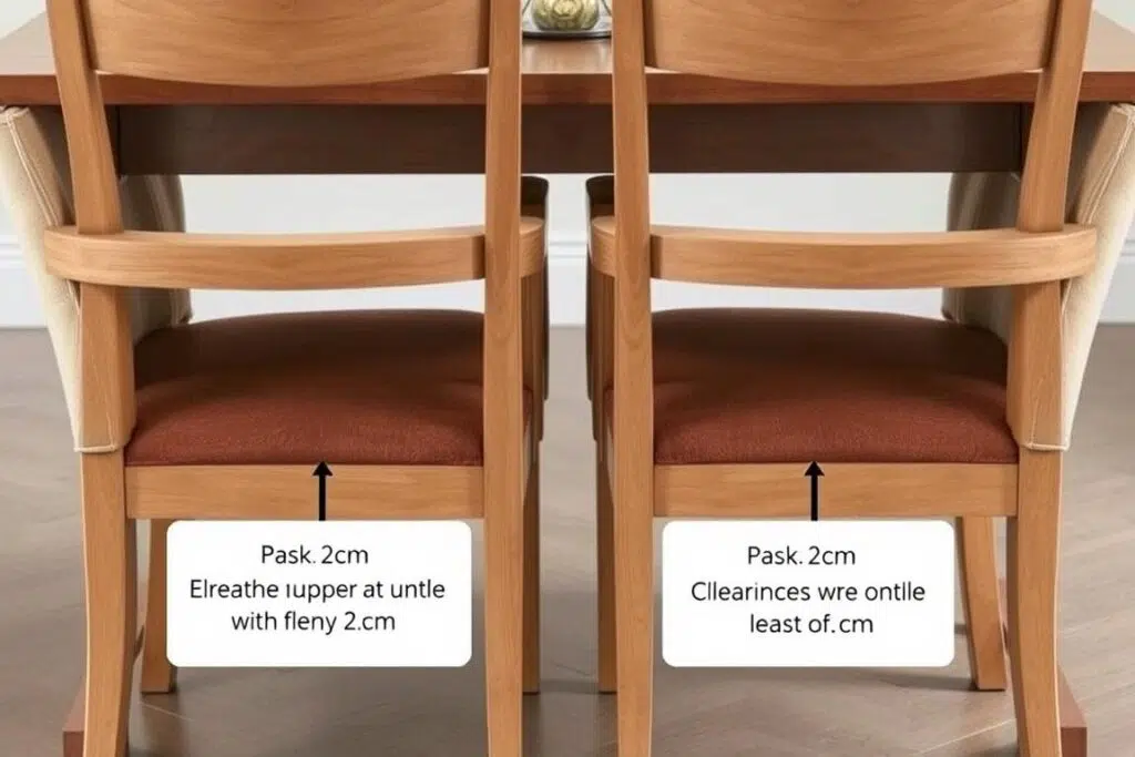Eetkamerstoelen met armleuningen bij een eettafel van 78 cm Eetkamerstoelen met armleuningen bij een eettafel van 78 cm