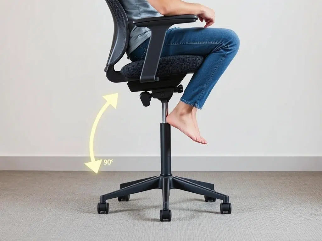 Ergonomisch correcte zithouding met verhoogde stoel