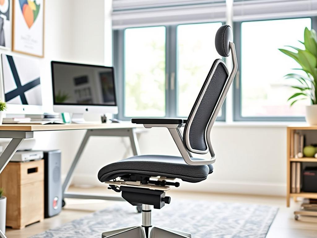 Ergonomische bureaustoel in een kantooromgeving Ergonomische bureaustoel in een kantooromgeving