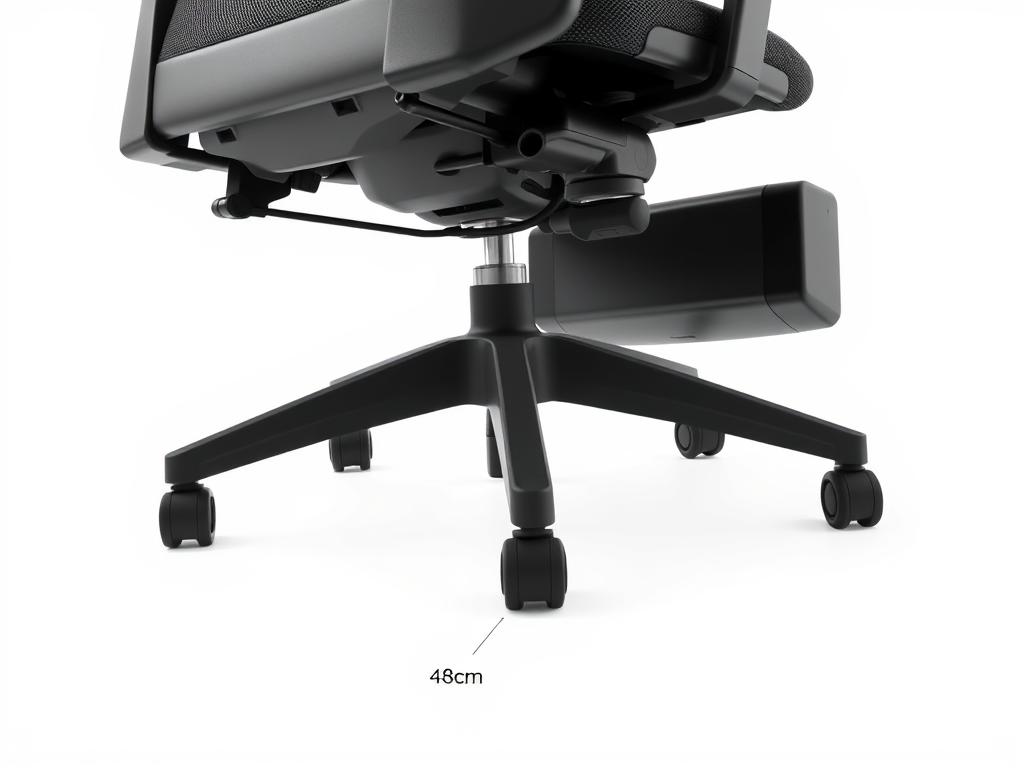 Ergonomische bureaustoel met ideale zitbreedte van 48 cm Ergonomische bureaustoel met ideale zitbreedte van 48 cm