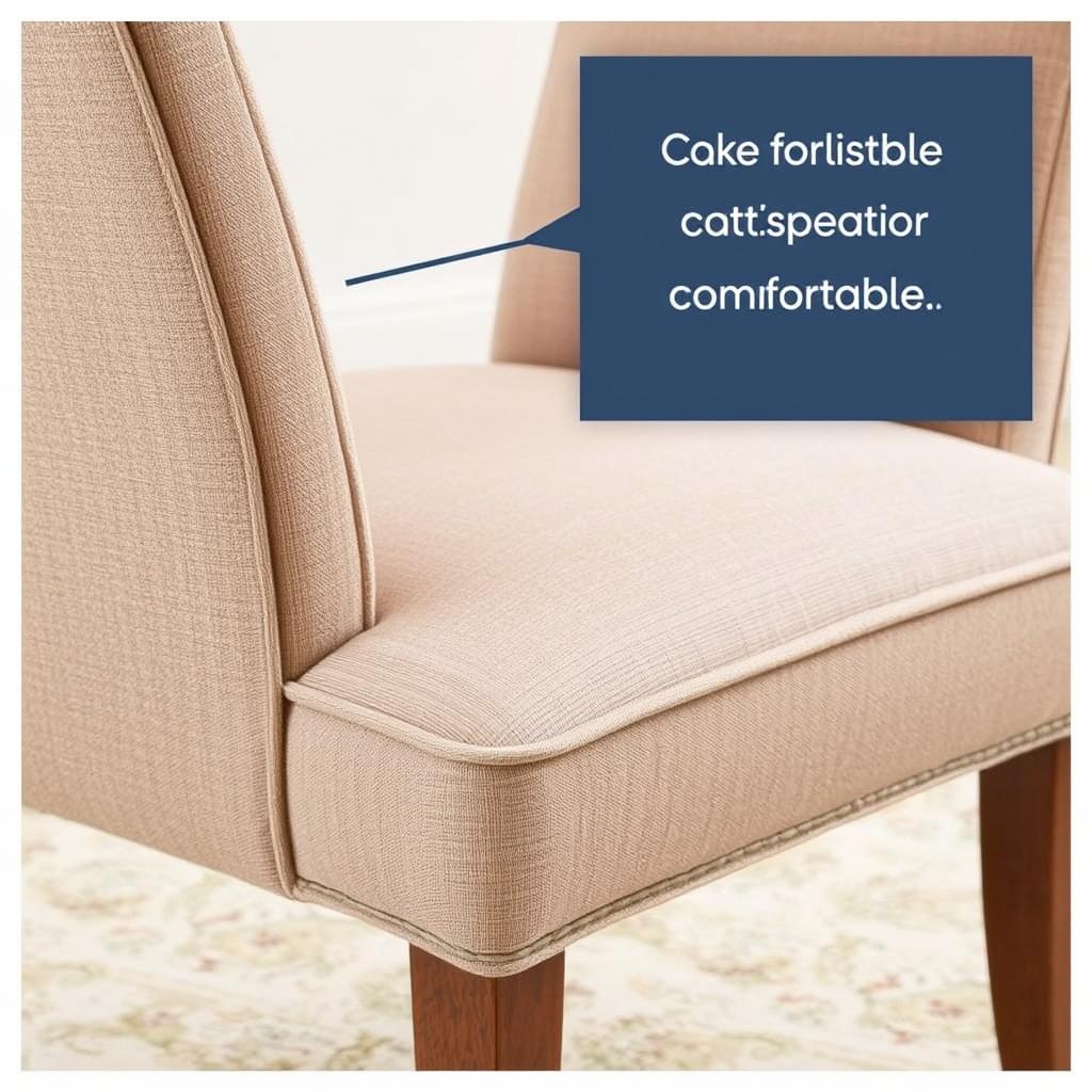 Gestoffeerde carver eetkamerstoel met luxe bekleding Gestoffeerde carver eetkamerstoel met luxe bekleding
