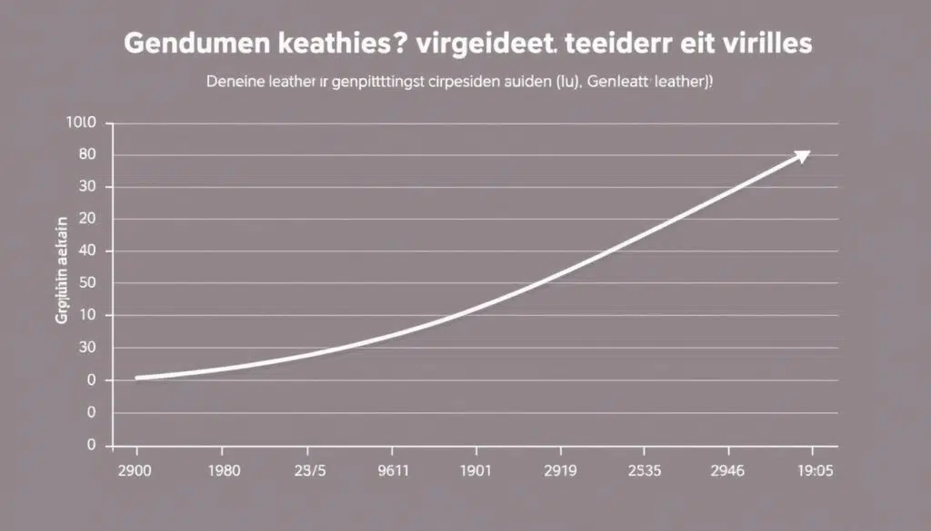 Grafiek die de waardevermindering van leer versus imitatieleer over tijd toont Grafiek die de waardevermindering van leer versus imitatieleer over tijd toont